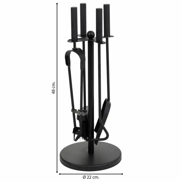 Fireplace Utensils Alexandra House Living Black Iron 22 x 48 x 22 cm