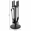 Fireplace Utensils Alexandra House Living Black Iron 22 x 48 x 22 cm