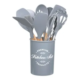 Alpina - Set of silicone kitchen utensils with a stand, 12 pieces