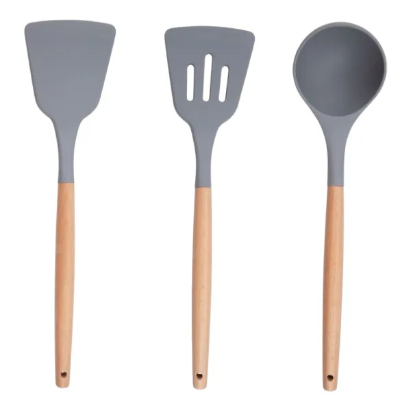 Alpina - Set of silicone kitchen utensils with a stand, 12 pieces