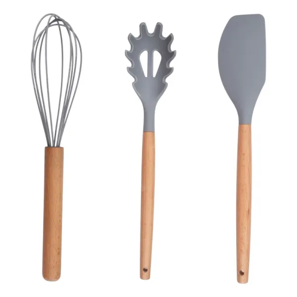 Alpina - Set of silicone kitchen utensils with a stand, 12 pieces