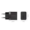 Crong Ultra Compact GaN - 2x USB-C 35W PD 3.0 Wall Charger with PPS (Black)