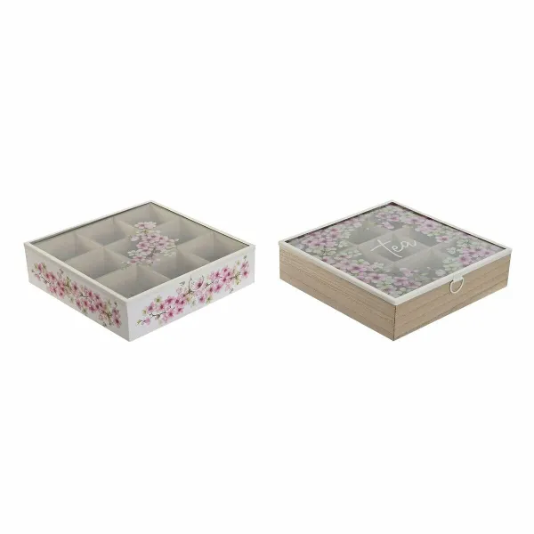 Коробочка для чая Home ESPRIT Разноцветный 2 штук