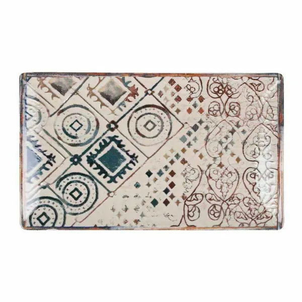 Pasniegšanas Plate La Mediterránea Grecia Porcelāns Taisnstūra 25,3 x 15 x 1,8 cm (18 gb.)