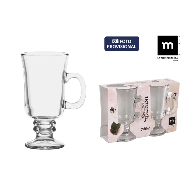 Ice Cream and Milk Shake Glass La Mediterránea Dadeira Multicolour 230 ml 2 Pieces 16 Units