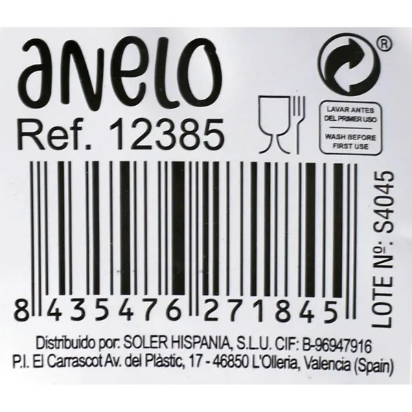 Чашка La Mediterránea Anelo 550 ml Керамика (24 штук)