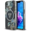 Guess IML Metal Glitter Flowers Triangle MagSafe - Case for iPhone 16e (black)