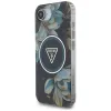 Guess IML Metal Glitter Flowers Triangle MagSafe - Case for iPhone 16e (black)