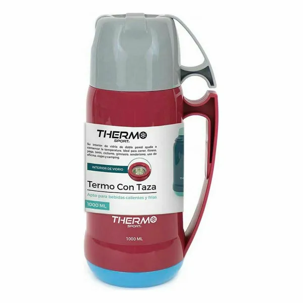 Travel thermos flask ThermoSport 1 L Multicolour 12 Units