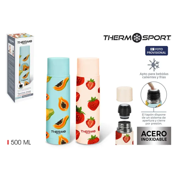 Термос для путешествий ThermoSport 500 ml Разноцветный 12 штук