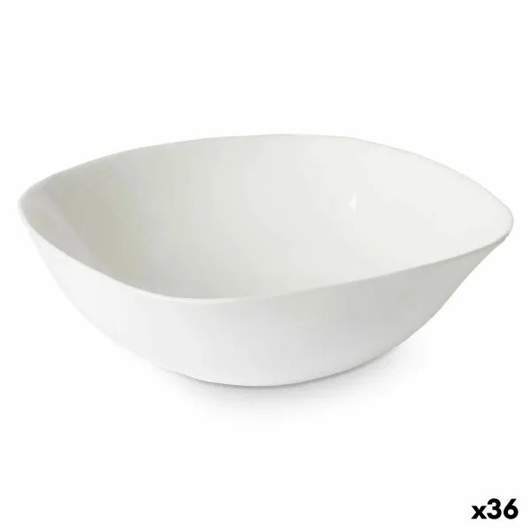 Dubuo Vivalto Balta Opalinis stiklas Kvadratai 17,5 x 6 x 17,5 cm (36 Vienetai)