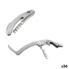 Corkscrew with foil cutter and bottle opener Wooow Stainless steel 36 Units