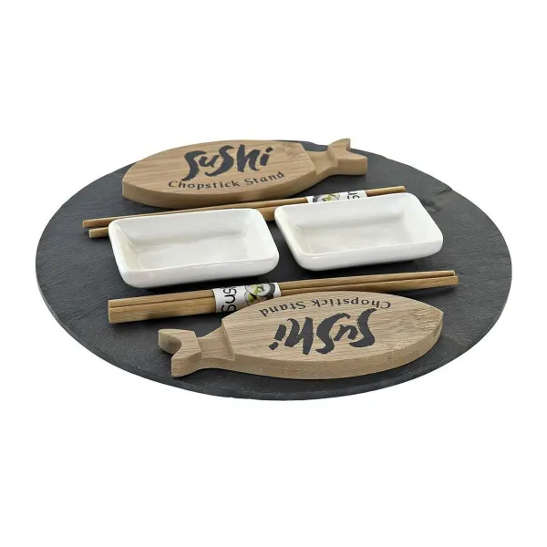Suši rinkinys DKD Home Decor S3025953 Balta Tamsiai mėlyna Plastmasinis