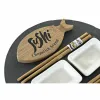 Suši Komplekts DKD Home Decor S3025953 Balts Tumši Zils Plastmasa