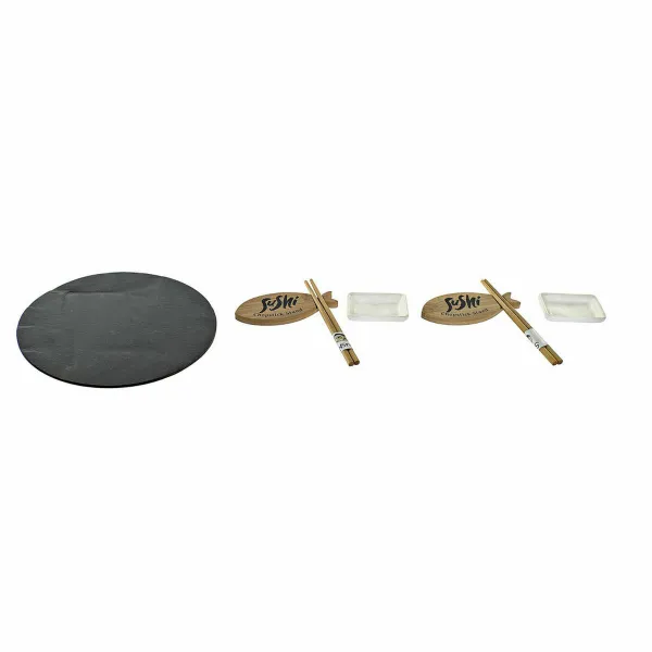 Sushi Set DKD Home Decor S3025953 White Navy Blue Plastic