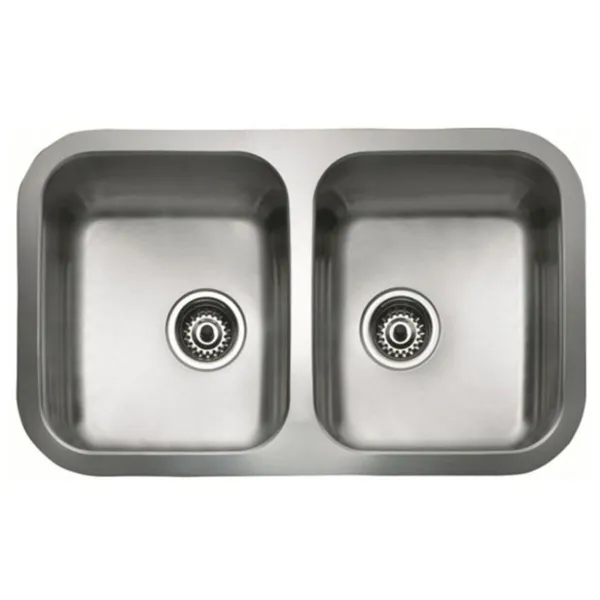 Kriauklė su dvejomis plautuvėmis Teka inox bajo encimera