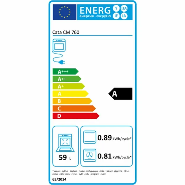 Daugiafunkcinė orkaitė Cata CM760ASBK 2400 W 59 L