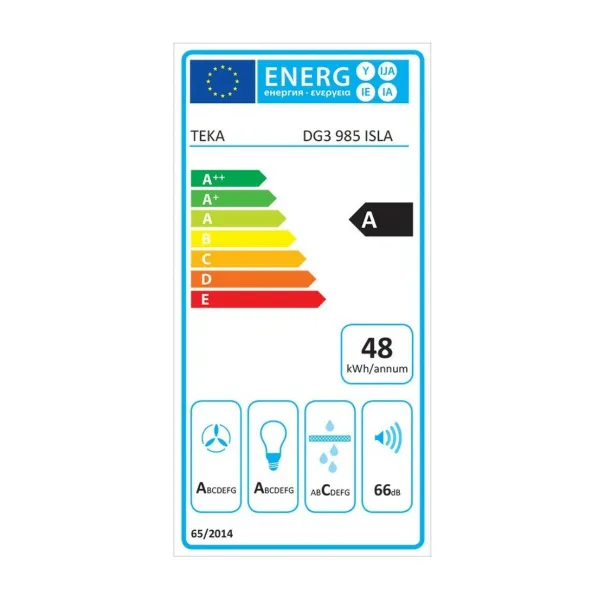 Įprastas gaubtas Teka DECORATIVAS ISLA 90 cm 796 m3/h 66 dB 292W Plienas