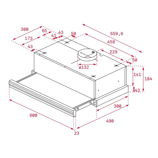 Įprastas gaubtas Teka CNL6415BK 60 cm 385 m3/h 64 dB 110W