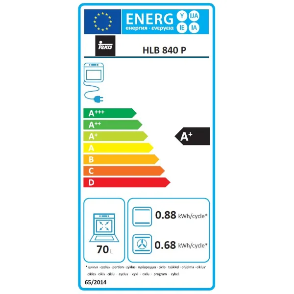 Cepeškrāsns Teka HLB840P A+ 70 L 3552W