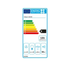 Įprastas gaubtas Teka C6310 60 cm 235 m³/h 66 dB 130W Plienas