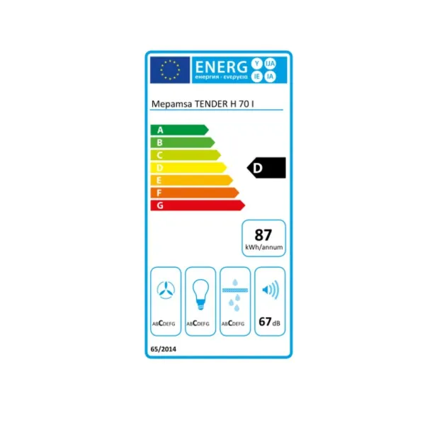 Įprastas gaubtas Mepamsa 110.0270.805 620 m³/h 250W Inox 70cm Sidabras Plienas