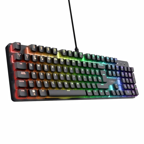 Gaming Keyboard Trust 25682 Black Spanish Qwerty