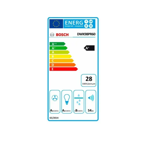 Традиционная вытяжка BOSCH DWK98PR60 90 cm 840 m3/h 166W A+