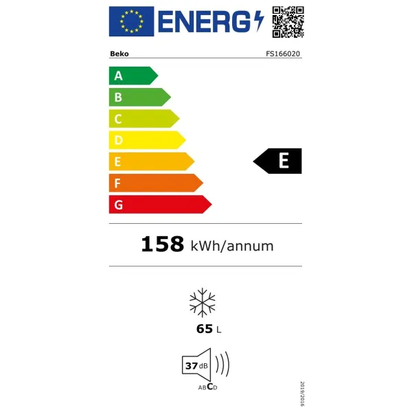 Морозильная Камера BEKO FS166020 Белый (81,8 x 47,5 cm)