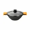 Pan BRA Braisogona_A272028 Black Black/Orange Metal Aluminium Ø 24 cm Ø 28 cm