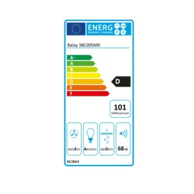 Įprastas gaubtas Balay 3BC095MX 90 cm 527 m³/h 210W D