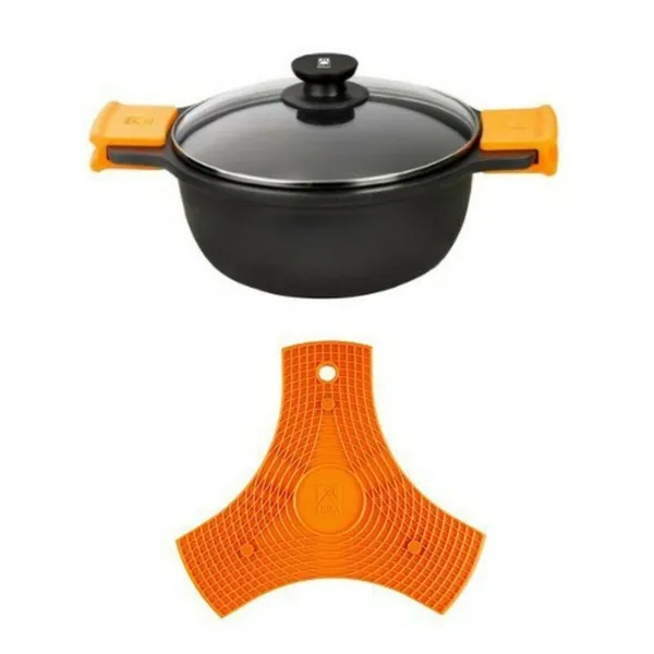 Katls ar stikla vāku BRA A270332 Melns Ø 32 cm