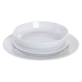 Dinnerware Set Home ESPRIT White Porcelain Glam 18 Pieces