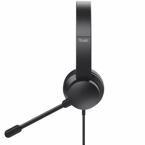 Headphones with Microphone Trust HS-201 Black