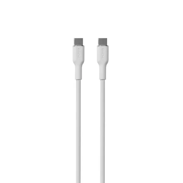 PURO ICON Soft Cable - Kabel USB-C do USB-C 1,5 m (White)
