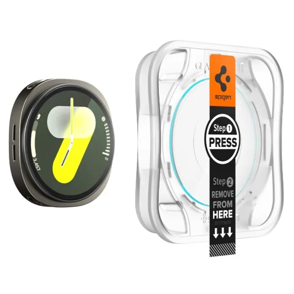 Spigen GLAS.TR EZ FIT 2-Pack - Tempered Glass for Samsung Galaxy Watch 8 44 mm (2 pcs)