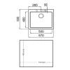 Kriauklė su viena plautuve Teka FORSQUARE 50 40 TG (60 cm)