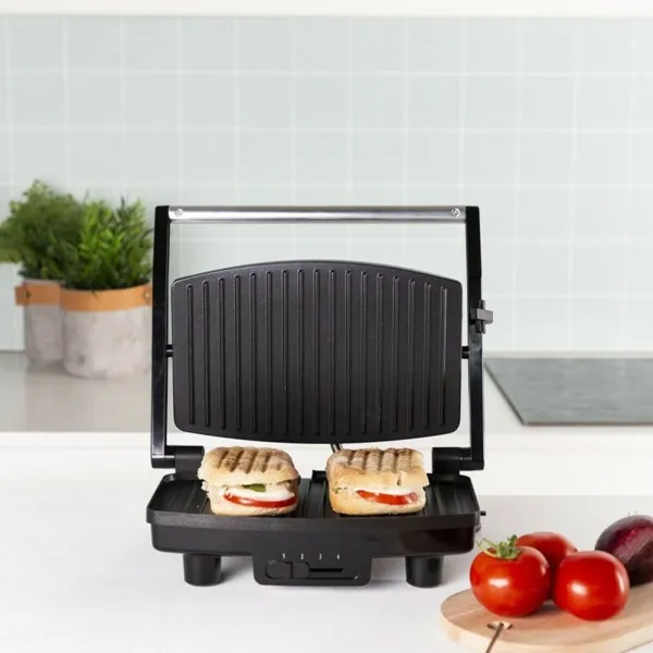 Контактный гриль Tristar GR-2856 1000W Чёрный Сталь 28 x 19 cm