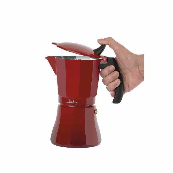 Itališkas Kavinukas JATA Cafetera de inducción roja vulcano Raudona Aliuminis 12 Puodeliai (1 vnt.)