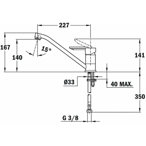 Mixer Tap Teka ML Chrome Stainless steel