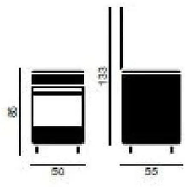 Gāzes Plīts Vitrokitchen CB5530IN Tērauds 1500 W 1800 W