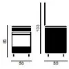 Gāzes Plīts Vitrokitchen CB5530IN Tērauds 1500 W 1800 W