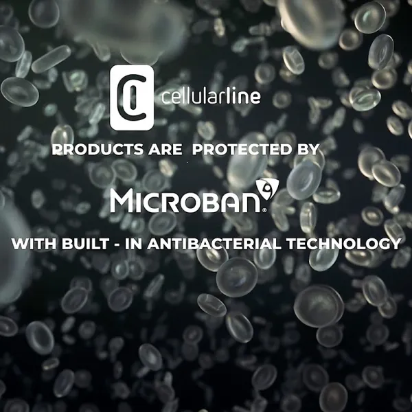 Cellularline Sensation Plus - iPhone 15 case with MICROBAN coating (black)