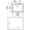 Sink with One Basin Teka Forsquare 50.40 TG White