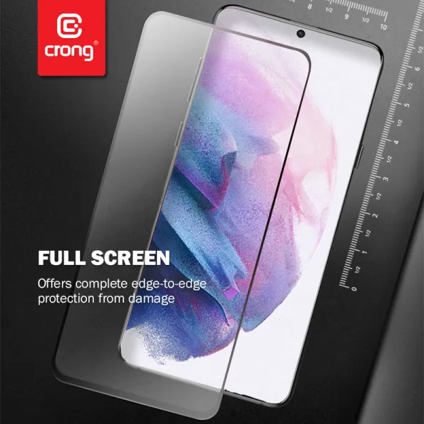Crong 7D Nano Flexible Glass – Unbreakable 9H hybrid glass for the entire Samsung Galaxy S21+ screen