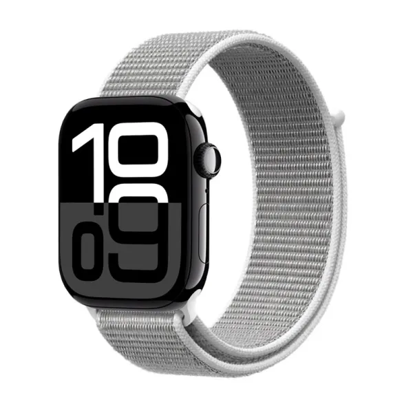 Crong Nylon - Sport Band for Apple Watch 44/45/46/49 mm (Silver Gray)