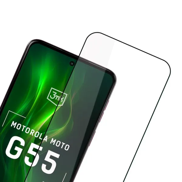 3mk HardGlass Max Lite - Tempered glass for Motorola Moto G55 5G (Black)