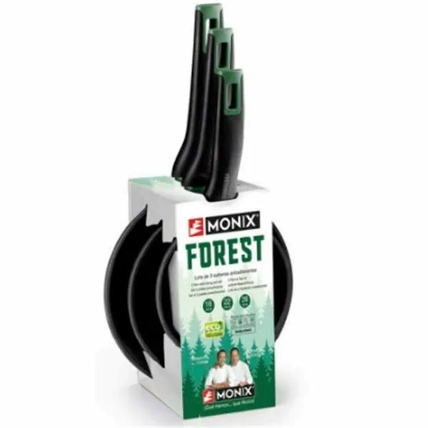 Keptuvių rinkinys Monix FOREST M501236 Juoda Aliuminis