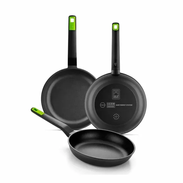 Paistinpannusetti BRA GASTRO A841201 Karkaistu alumiini 3 Kappaletta