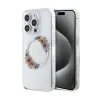 Guess IML Flowers Wreath MagSafe - Case iPhone 15 Pro Max (Clear)
